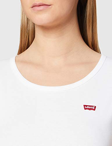 Levi's 2Pack Camiseta, 2 Pack tee White +/Mineral Black, S para Mujer