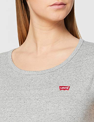 Levi's 2Pack Camiseta, 2 Pack tee White +/Smokestack Htr, L para Mujer