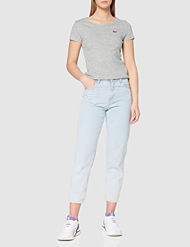 Levi's 2Pack Camiseta, 2 Pack tee White +/Smokestack Htr, S para Mujer