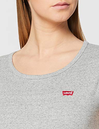 Levi's 2Pack Camiseta, 2 Pack tee White +/Smokestack Htr, XS para Mujer