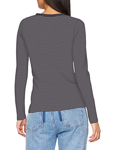 Levi's 501 Crop T-Shirt Camisa Manga Larga, Multicolour (Agnes Stripe Forged Iron 0011), Small para Mujer