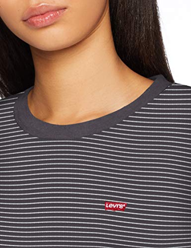 Levi's 501 Crop T-Shirt Camisa Manga Larga, Multicolour (Agnes Stripe Forged Iron 0011), Small para Mujer
