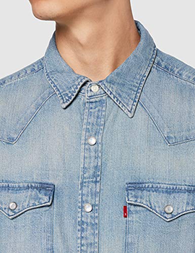 Levi's Barstow Western Standard Camisa, Blue (Red Cast Stone 0001), Large para Hombre