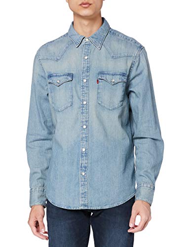 Levi's Barstow Western Standard Camisa, Blue (Red Cast Stone 0001), X-Large para Hombre