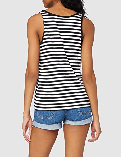 Levi's Essential Tank Camiseta Deportiva de Tirantes, Liza Mineral Black/White+, S para Mujer