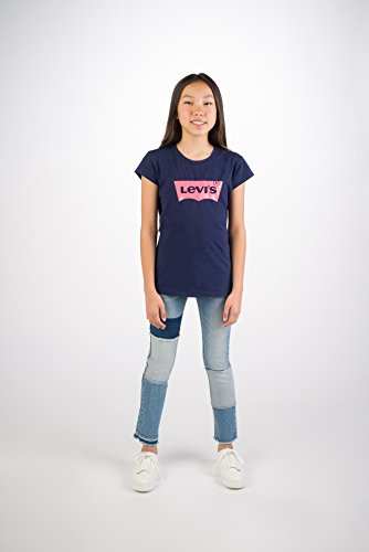 Levi's Girls Classic Batwing T-Shirt, Peacoat Navy, 6X
