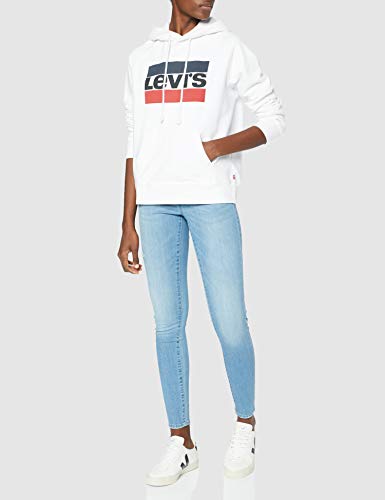 Levi's Graphic Sport Hoodie Felpa, Sportswear Hoodiee Marshmallow, XXS Donna