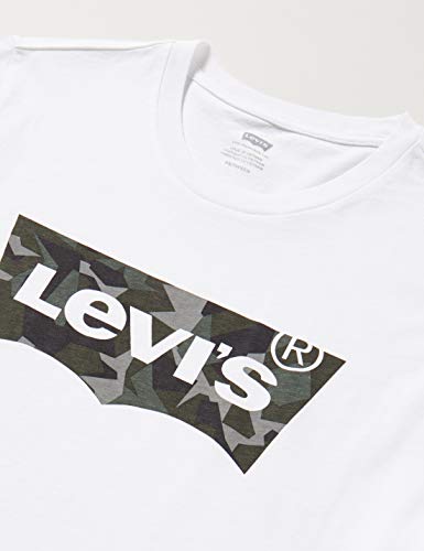 Levi's Housemark Graphic tee Camiseta, White (Ssnl Hm Camo White 0249), Small para Hombre