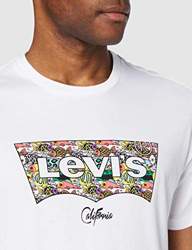 Levi's Housemark Graphic tee Camiseta, White (Ssnl Hm Fish Fill White), Medium para Hombre