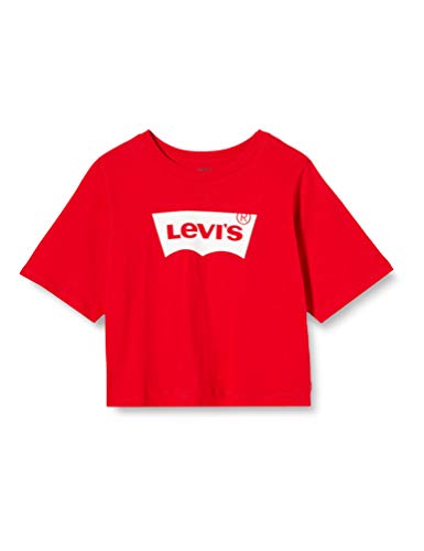 Levi's Kids Lvg Light Bright Cropped Top Camiseta Super Red para Niñas