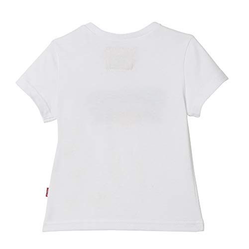 Levi's kids Nn10504 Short Sleeve tee-Shirt Camiseta, Blanco (White 01), 3-6 Meses (Talla del Fabricante: 6M) para Bebés