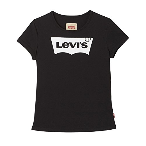 Levi's Kids Short Sleeves Batwin T-Shirt Camiseta, Negro (Caviar 02), 2 años (Talla del fabricante: 2A) para Niñas
