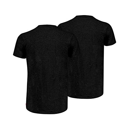 Levi's Levis Men V-Neck 2P Camiseta, Negro (Jet Black 884), Medium (Pack de 2) para Hombre