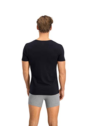 Levi's Levis Men V-Neck 2P Camiseta, Negro (Jet Black 884), Medium (Pack de 2) para Hombre