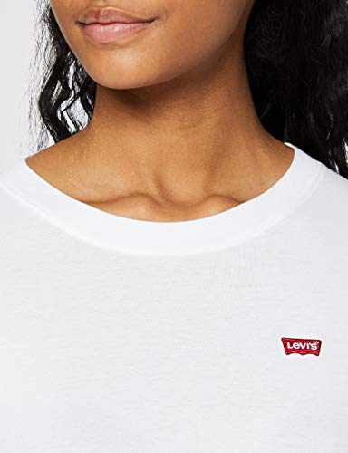 Levi's LS Baby tee Camiseta, White +, XS para Mujer