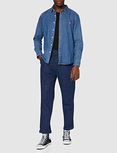 Levi's LS Battery Hm Shirt Slim Camisa, Blue (Redcast Stone Mid Flat T2 H2 19 0004), Medium para Hombre
