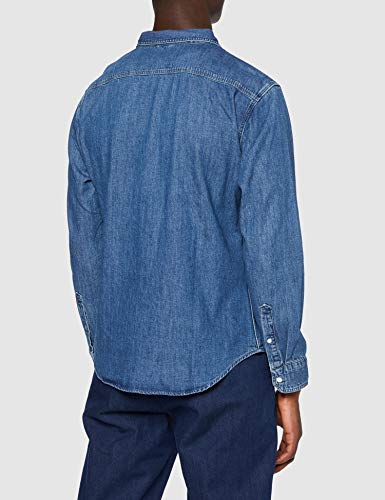 Levi's LS Battery Hm Shirt Slim Camisa, Blue (Redcast Stone Mid Flat T2 H2 19 0004), Medium para Hombre