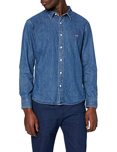 Levi's LS Battery Hm Shirt Slim Camisa, Blue (Redcast Stone Mid Flat T2 H2 19 0004), Medium para Hombre