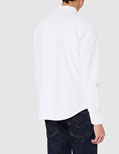 Levi's LS Battery Hm Shirt Slim Camisa, White (White 0002), Medium para Hombre