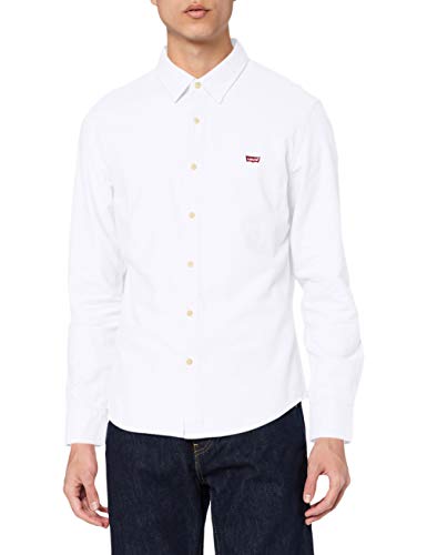 Levi's LS Battery Hm Shirt Slim Camisa, White (White 0002), Medium para Hombre