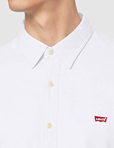 Levi's LS Battery Hm Shirt Slim Camisa, White (White 0002), X-Large para Hombre