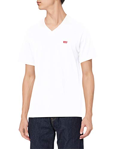 Levi's Orig Hm Vneck Camiseta, White (White 0000), Medium para Hombre