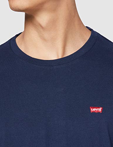 Levi's Original Hm tee Camiseta, LS Cotton + Patch Dress Blues, XL para Hombre