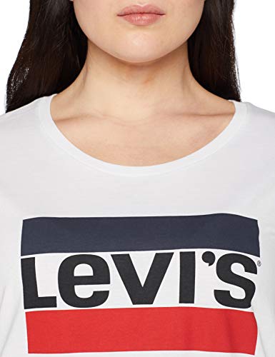 Levi's Pl tee T-Shirt, Plus Sportswear Logo White, 1X para Mujer