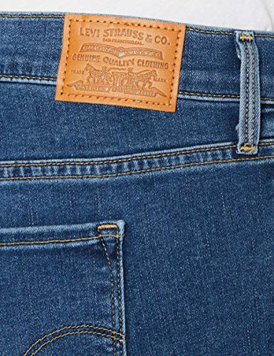 Levi's Plus Size Pl Shaping Bermuda Pantalones Cortos, Azul (Paris Rain Plus 0028), Talla Única (Talla del Fabricante: 16) para Mujer