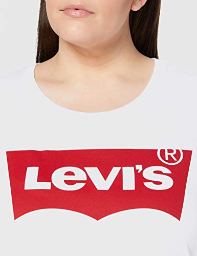 Levi's Plus Size Pl tee Camiseta, Plus Batwing White, 1X para Mujer