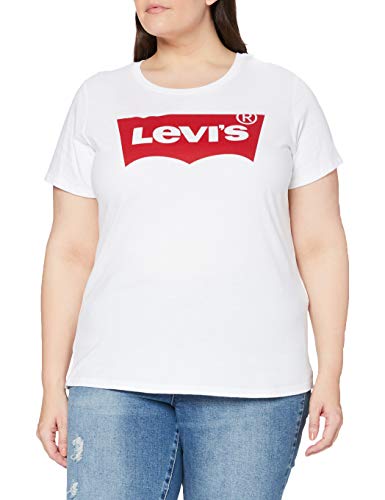 Levi's Plus Size Pl tee Camiseta, Plus Batwing White, 1X para Mujer