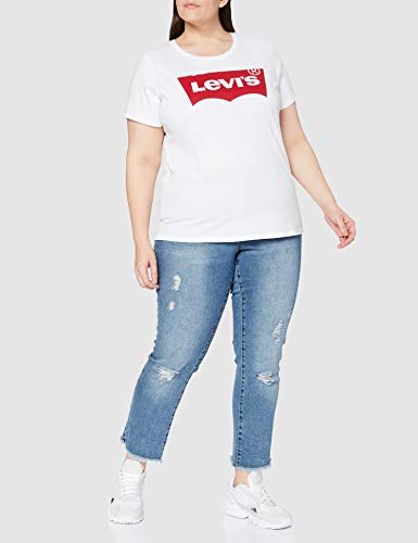 Levi's Plus Size Pl tee Camiseta, Plus Batwing White, 3X para Mujer