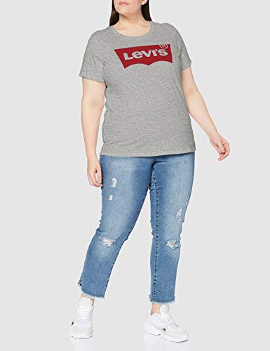 Levi's Plus Size Pl tee T-Shirt, Plus Housemark Smokestack Htr, 1X para Mujer