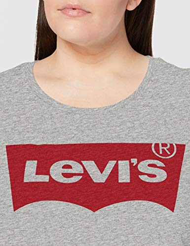 Levi's Plus Size Pl tee T-Shirt, Plus Housemark Smokestack Htr, 1X para Mujer