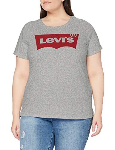 Levi's Plus Size Pl tee T-Shirt, Plus Housemark Smokestack Htr, 1X para Mujer