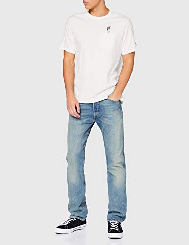 Levi's Relaxed Fit Pocket tee Camiseta, Back Flip Snoopy Marshmallow, L Alto para Hombre