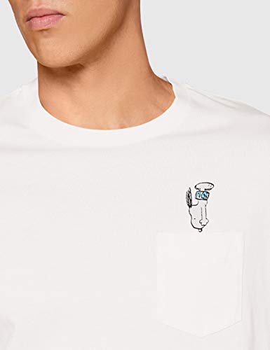Levi's Relaxed Fit Pocket tee Camiseta, Back Flip Snoopy Marshmallow, L Alto para Hombre