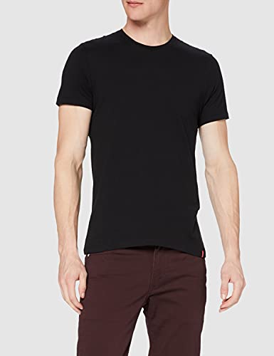 Levi's Slim 2Pk Crewneck 1 Camiseta, Two-Pack tee Black + Black, S 2 para Hombre