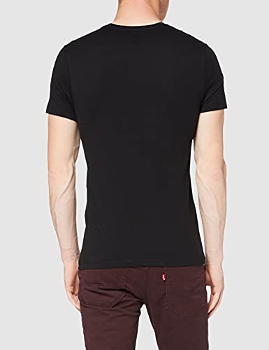 Levi's Slim 2Pk Crewneck 1 Camiseta, Two-Pack tee Black + Black, S 2 para Hombre