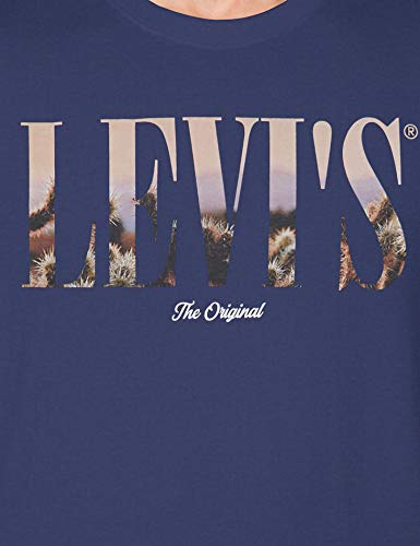 Levi's SS Relaxed Fit tee Camiseta, Ssnl Serif Photo Blue Print, L para Hombre