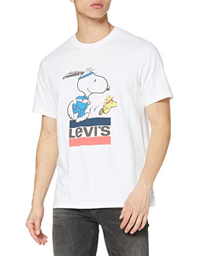 Levi's SS Relaxed Fit tee Camiseta, Sw Logo_Torch Snoopy Bright White, M Alto para Hombre