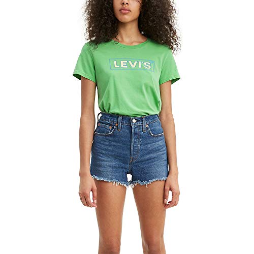 Levi's tee Shirt Camisa, Box Tab Umriss Absinth - Pastilla para Caja, Color Verde, XXL para Mujer