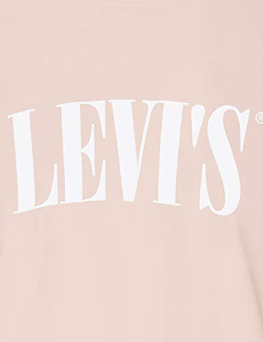 Levi's The Perfect tee Camiseta, Serif Logo Sepia Rose, Large para Mujer
