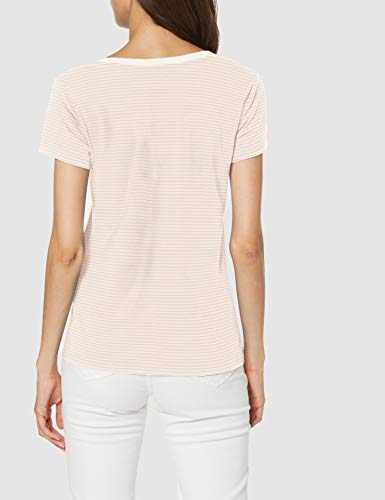 Levi's Vneck Camiseta, Annalise Stripe Sepia Rose, M para Mujer