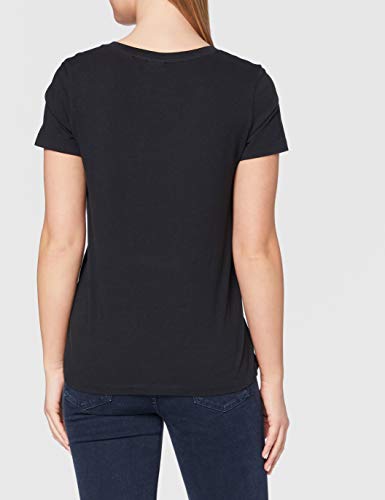Levi's Vneck Camiseta, Black (Caviar 0003), Large para Mujer