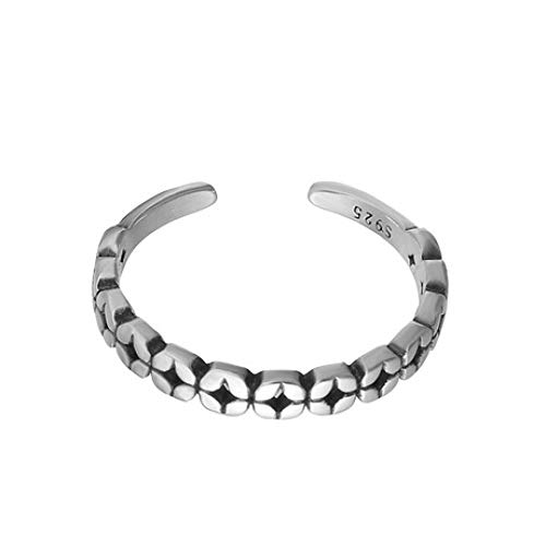 LG GL Anillo s925 Plata de Ley Vestido Desgastado Personalidad Moda Anillo de Tres Piezas Venta