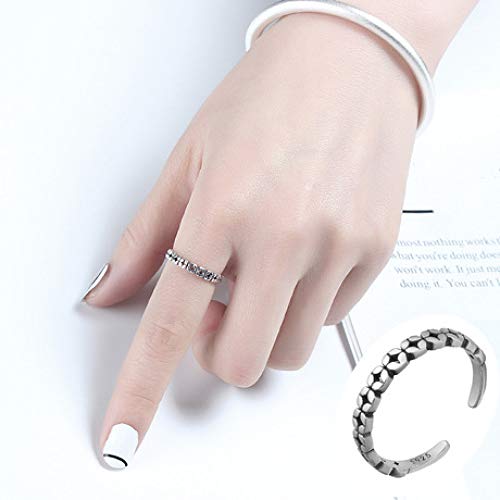 LG GL Anillo s925 Plata de Ley Vestido Desgastado Personalidad Moda Anillo de Tres Piezas Venta