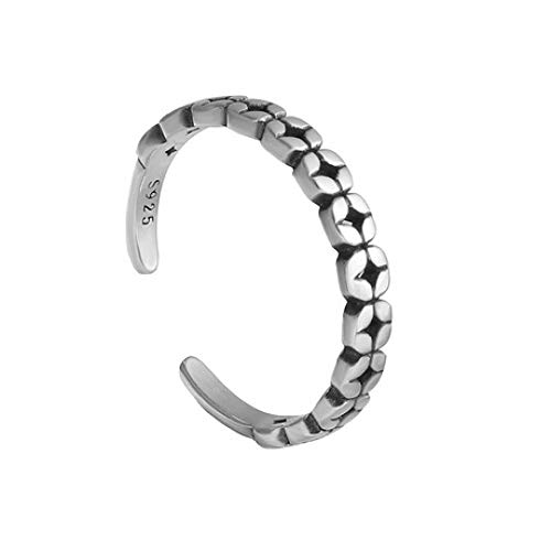 LG GL Anillo s925 Plata de Ley Vestido Desgastado Personalidad Moda Anillo de Tres Piezas Venta