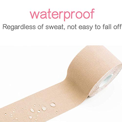 LifeBest Cinta de Levantamiento de Senos Cinta Adhesiva Impermeable Impermeable para el Pecho con 5 Pares de Cubre pezones Sujetador Cubiertas sin pezón para pezones