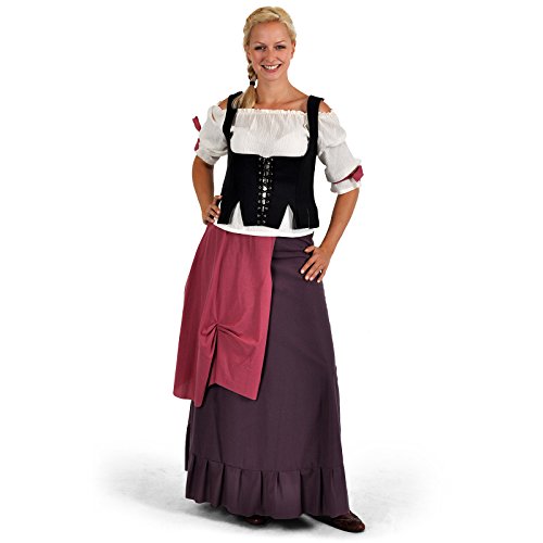Lima casera Medieval con corpiño y una Blusa sin Tirantes, Vestuario - M